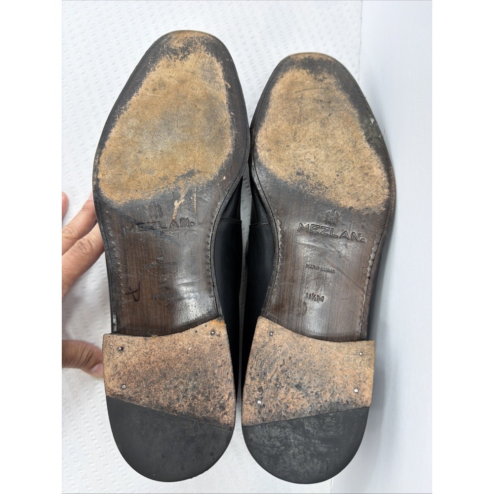 Mezlan Spain Bit Loafers Black Leather Ornament 11.5M 2086 Dress Shoes Luxury - Picture 4 of 16